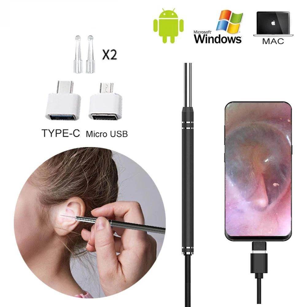 Endoscope 5.5mm USB Ear Cleaner , Android/PC, Earwax Removal - P12 Hub Europe