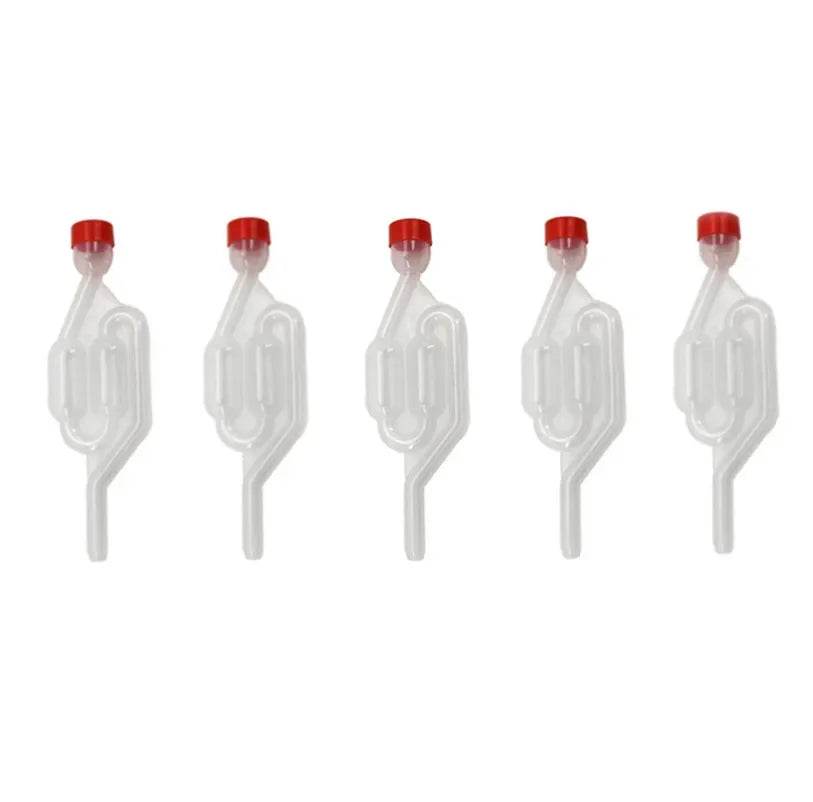5 Pieces S-Shape Airlocks ,Homebrew Bubble Airlock Carboys Stopper & Fermenter Seal Valve with Food Grade Grommets Wine Making - P12 Hub Europe