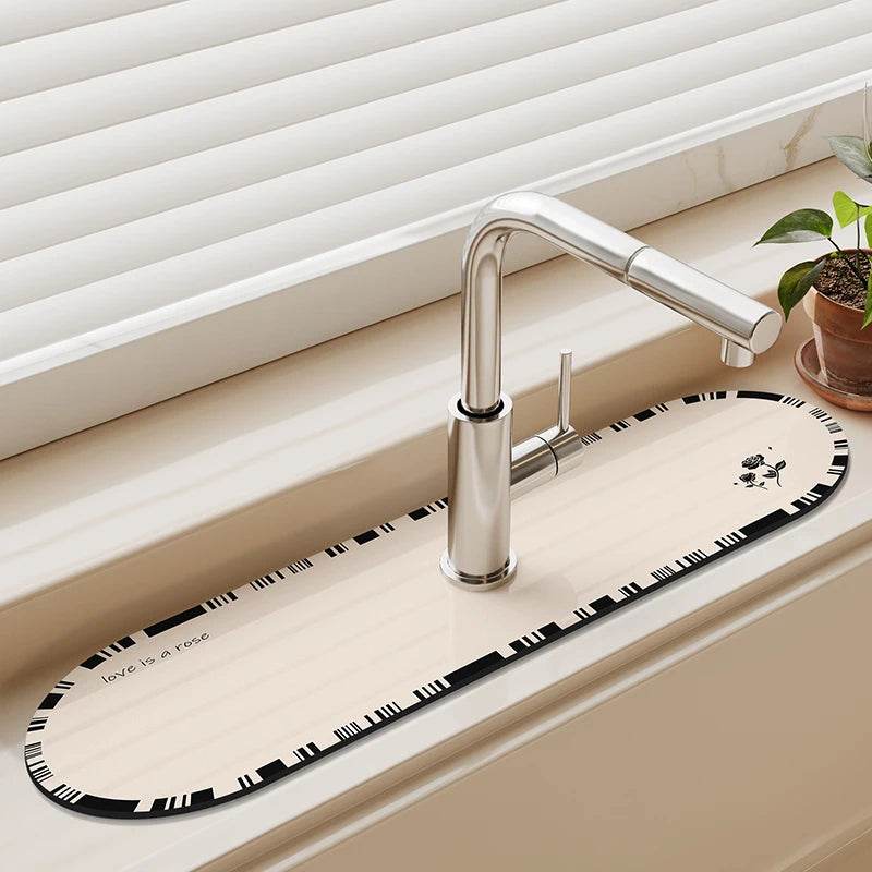 Diatomite Sink Faucet Drain Pad Absorbent Drying Mat For Kitchen Countertop Kitchen Sink Splash Mat Non-slip Table Mat - P12 Hub Europe