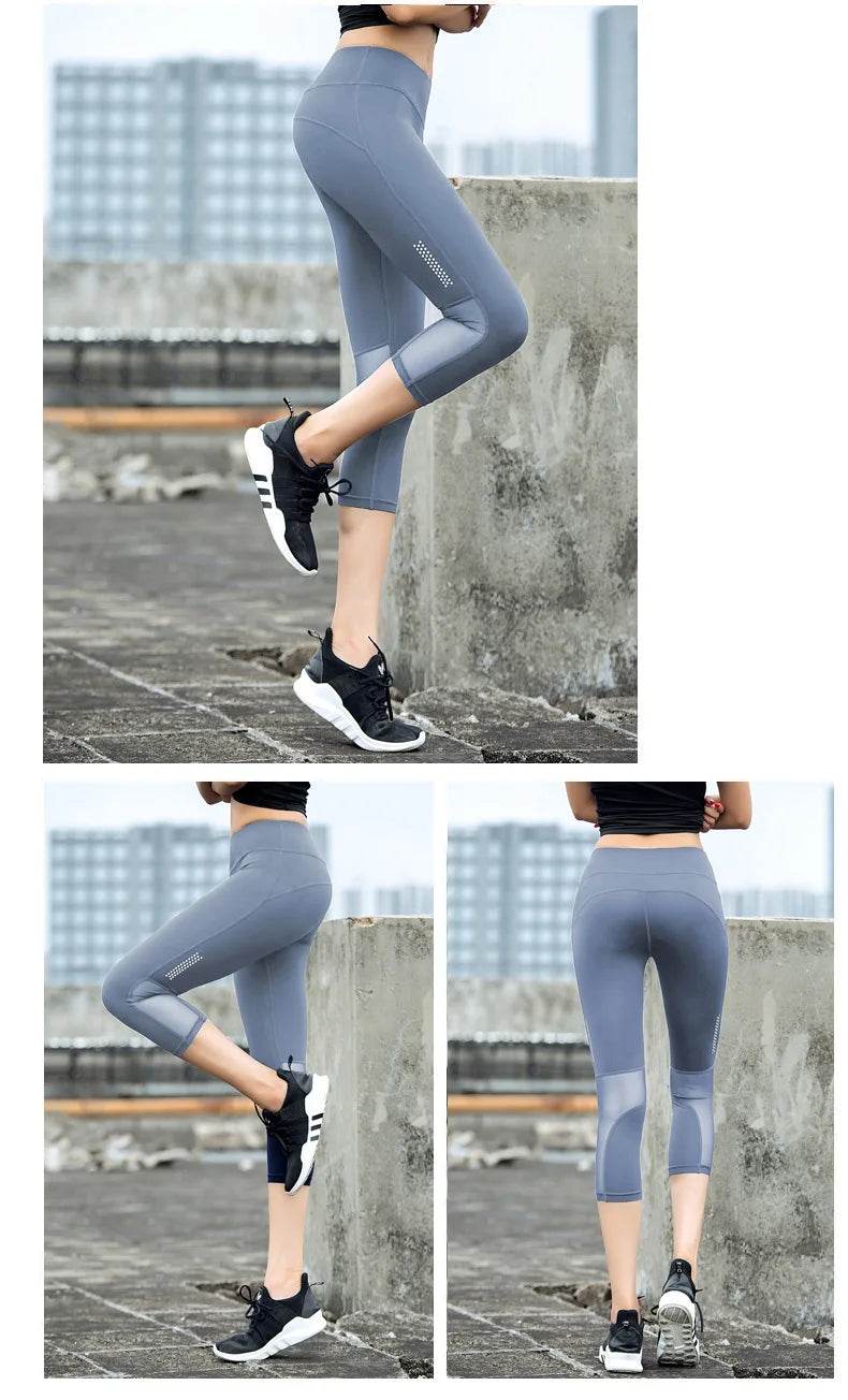 Women's Mesh High Waist Capris - P12 Hub Europe