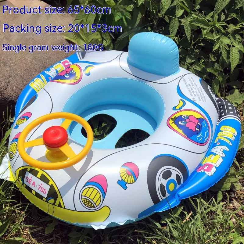 Inflatable Toys Kawaii Kuromi Swimming Ring Cartoon Cute Anti-rollover Kids' Floats Inflatable Baby Swimming Ring Kids Gift
