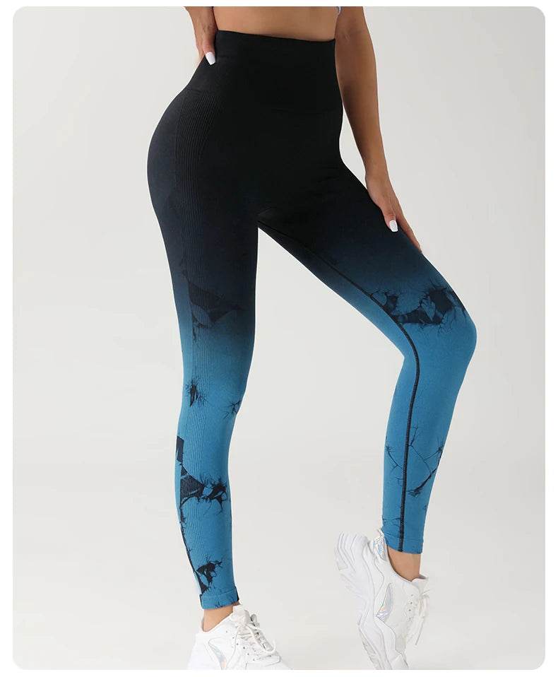 Women's Tie-Dye Seamless Push-Up Leggings - P12 Hub Europe