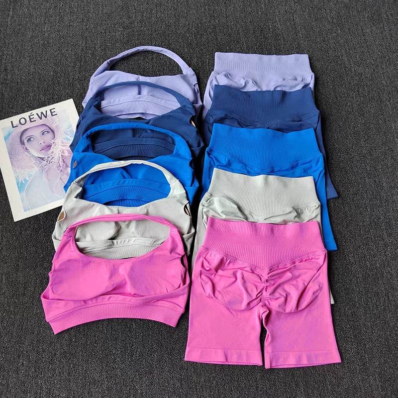 Seamless Halter Sports Shorts Set - P12 Hub Europe
