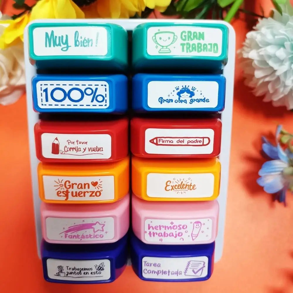 Creative Plastic Encouragement Stamps Colorful Grade Stamps Homework Prizes Student