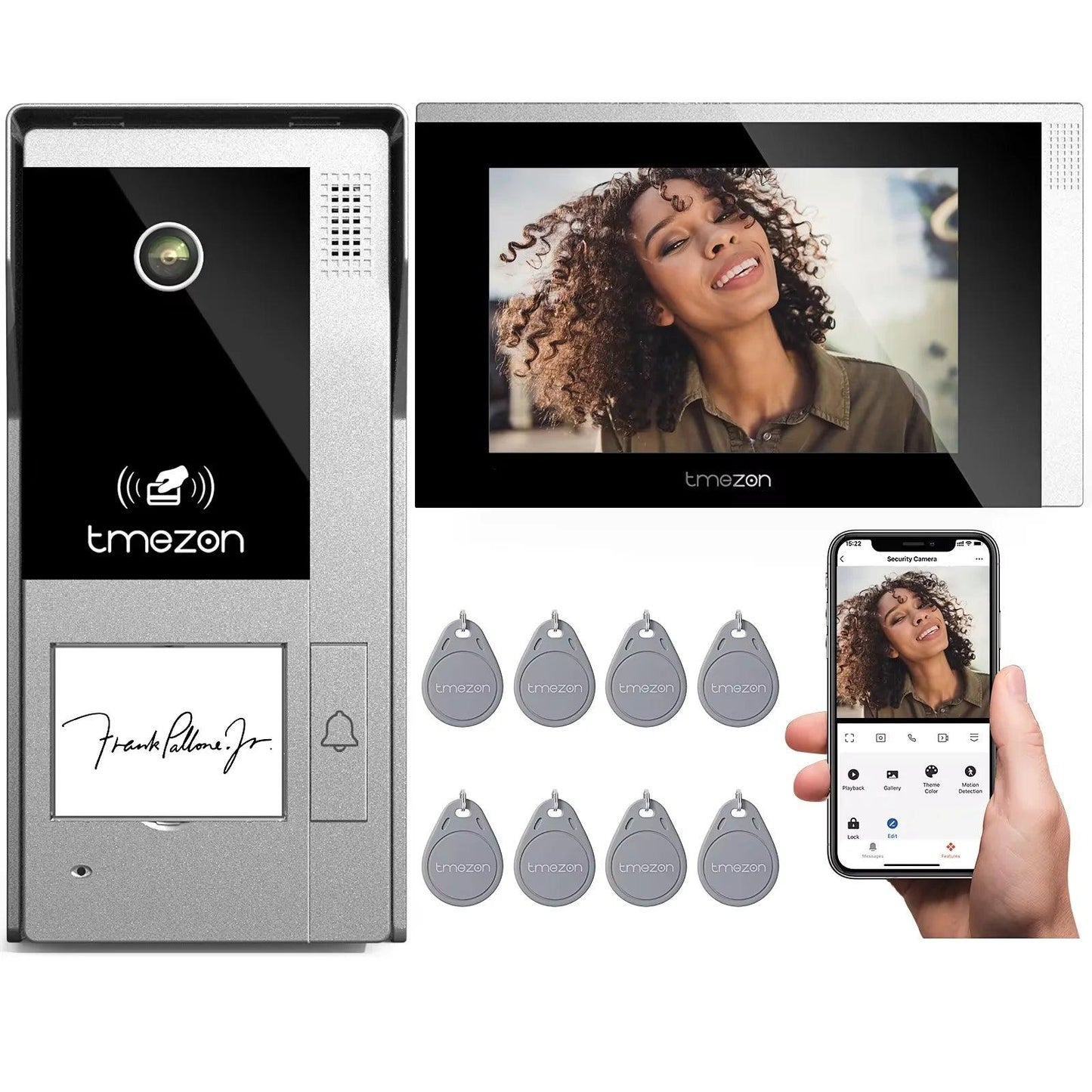 Intercom 1080P WiFi 7" Touch, Motion, RFID, 4-Wire