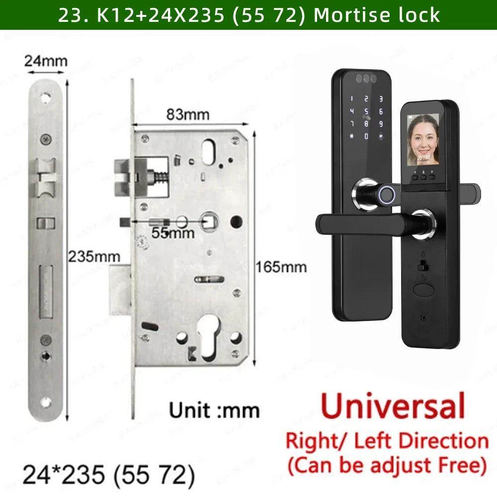 WiFi 3D Face Lock Camera, Screen, Fingerprint, 35-55mm - P12 Hub Europe