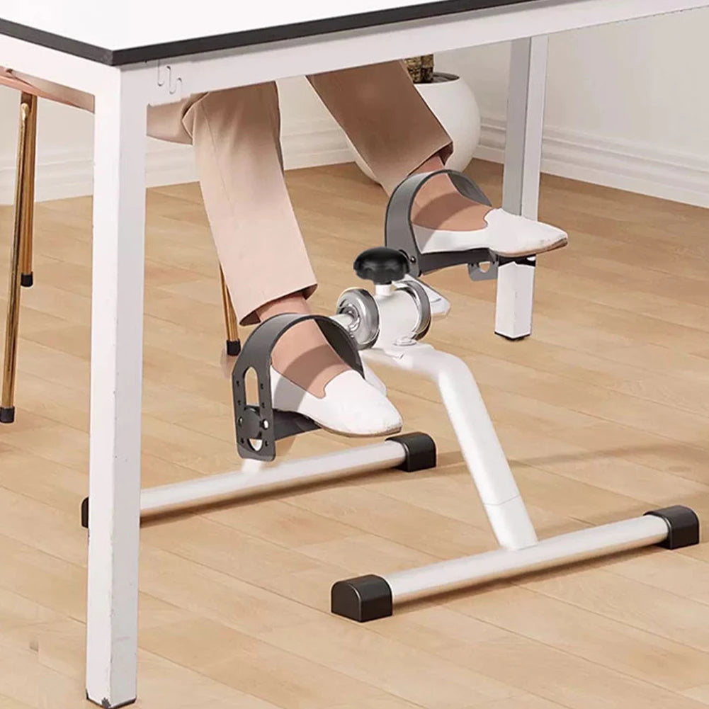 Mini Pedal Exerciser Exercise Bike Indoor Under Desk Bike Pedal Exerciser for Elderly Leg Rehabilitation Home Fitness Equipment