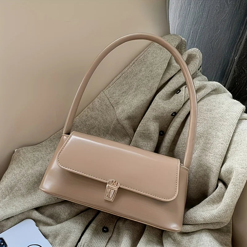Fashionable Retro Baguette Bag for Women, Elegant Underarm Shoulder Bag, Small Luxury Tote for Daily Commute