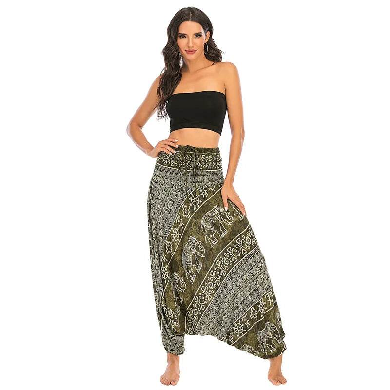 Women's Boho Harem Rayon Pants - P12 Hub Europe