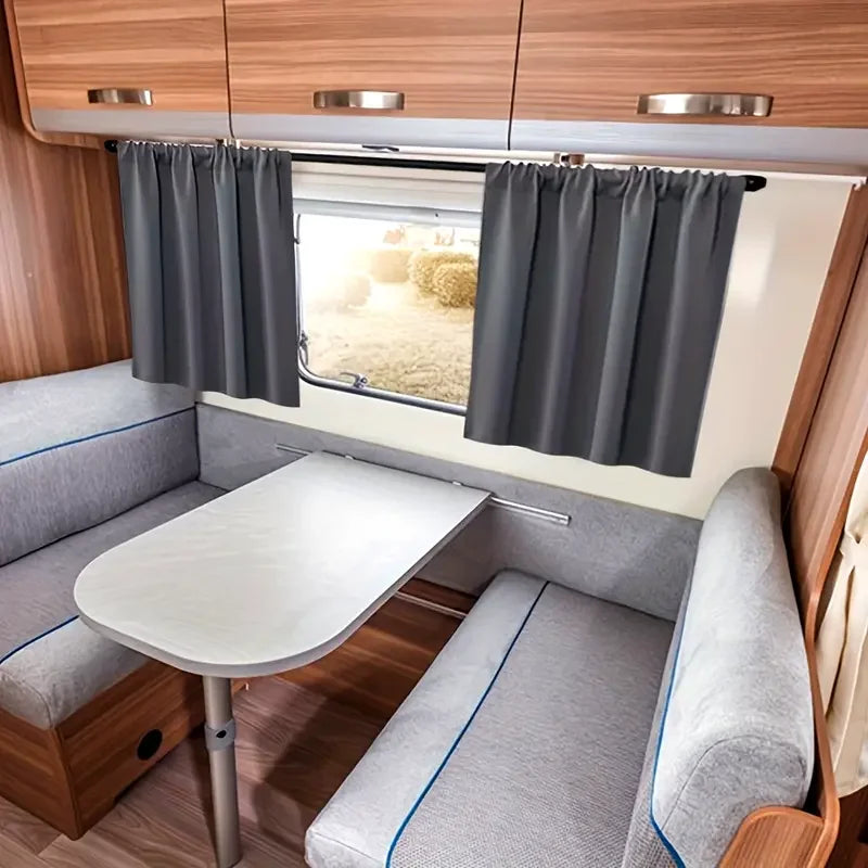 2PCS Car Curtains Privacy Window Curtains Side Window Sunshades Thermal Interior Accessories For Camper Caravans Motorhome