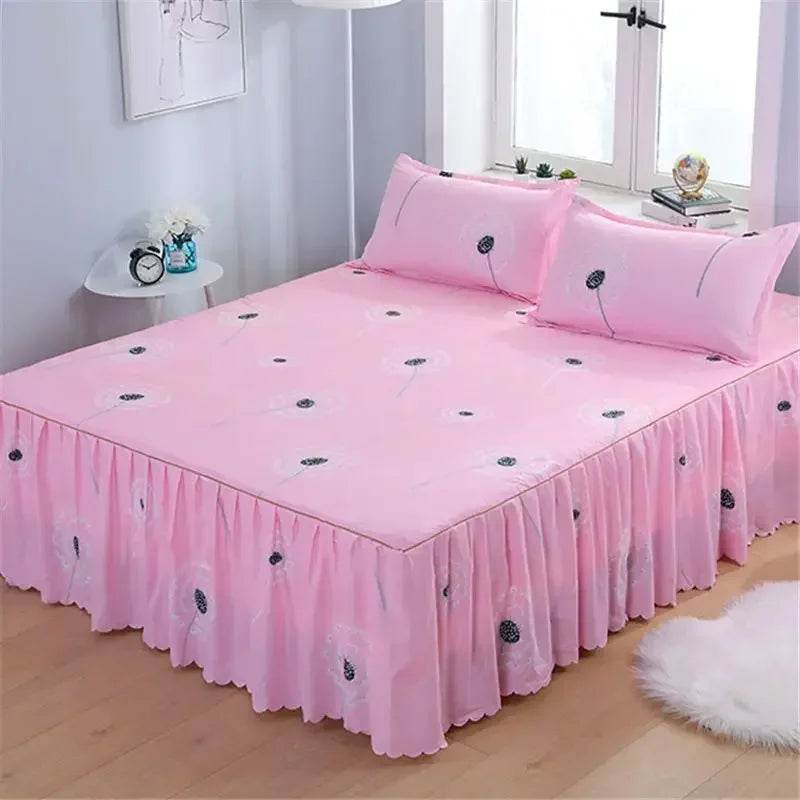 Stylish Single-piece Bed Circumference Skirt, Korean Version Bedspread & Coverlet, Fade-Resistant Design - P12 Hub Europe