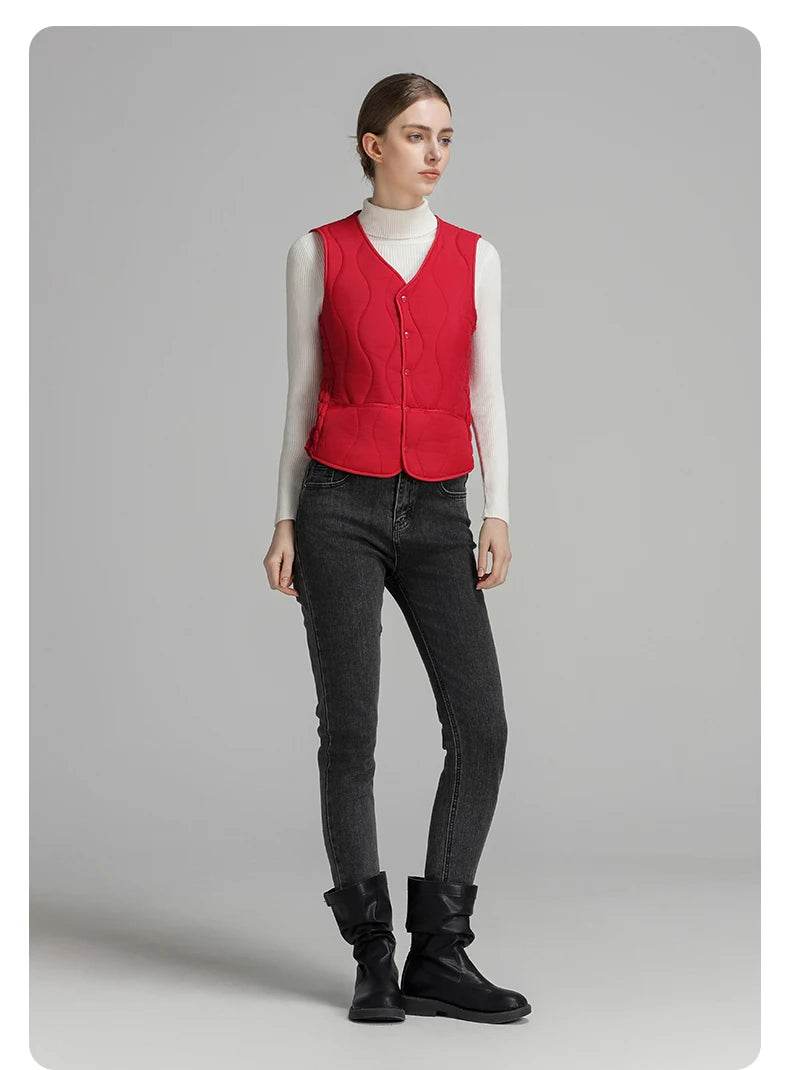 Women's Lightweight Down Vest - P12 Hub Europe