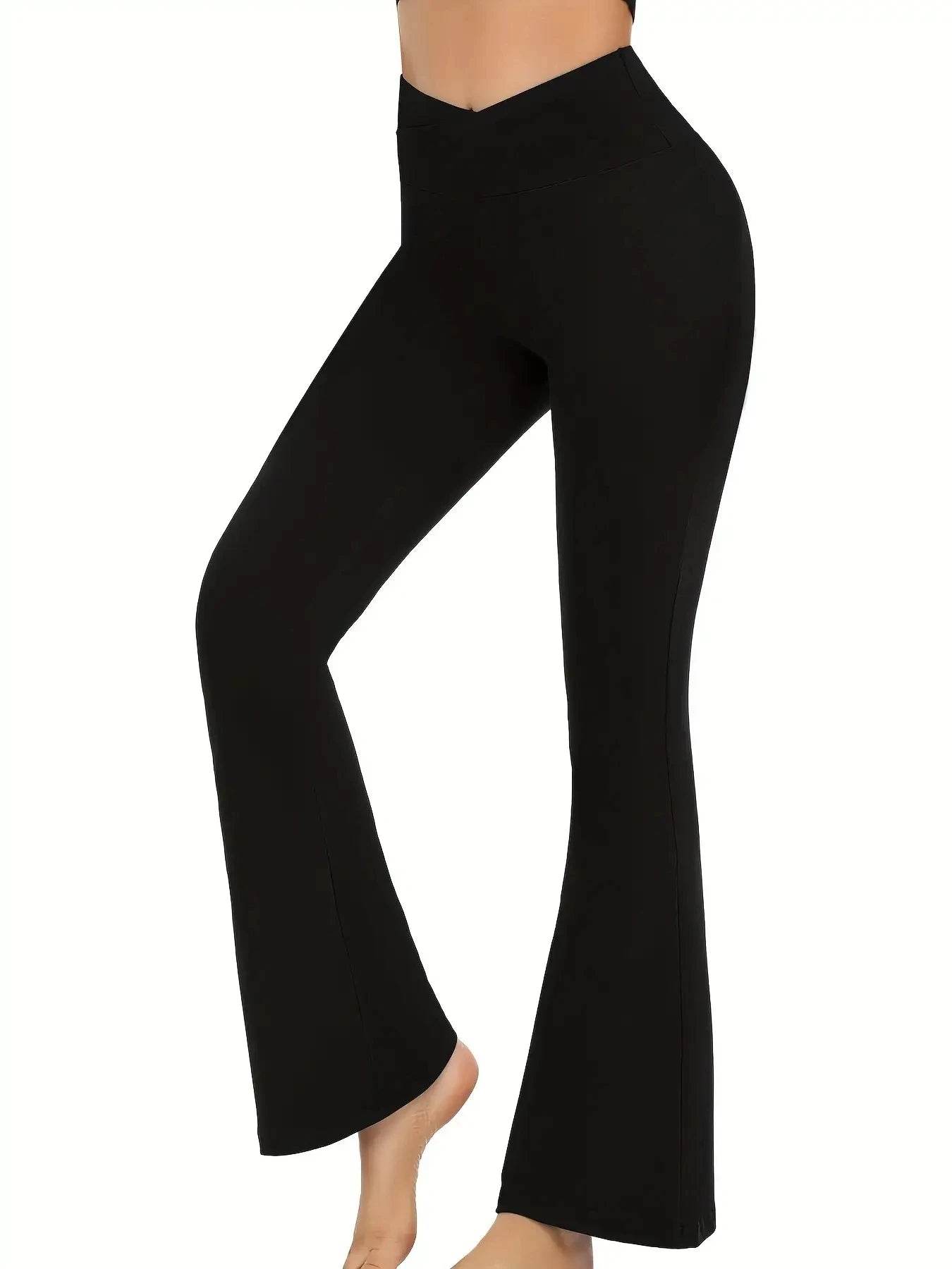 Women's Crossover Flare Yoga Pants - P12 Hub Europe