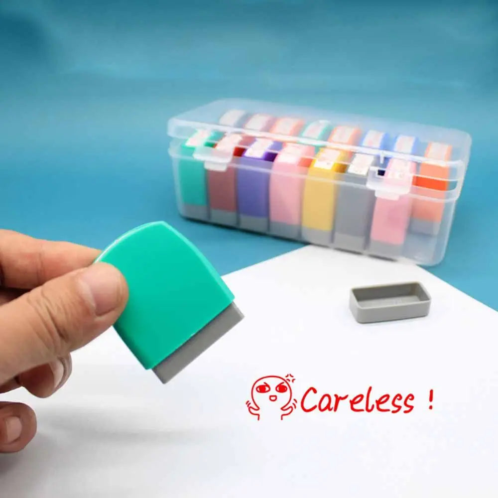 Kids Seal Photosensitive Chapter Children Toy Stamps Cartoon Stamps Reward Seal Encouragement Teaching stamp Commentary Stamp
