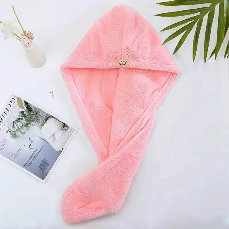 Dry Hair Hat Woman Absorbent Quick Dry Wipe Hair Towel Long Hair Cute Shower Cap Bathroom Accessories Quick Dry Towel - P12 Hub Europe