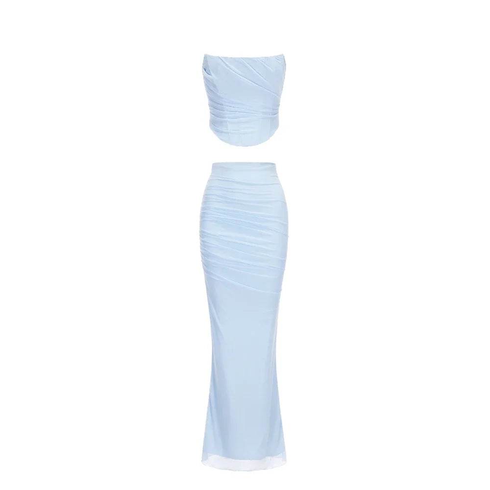 Blue Maxi Dress Set - P12 Hub Europe