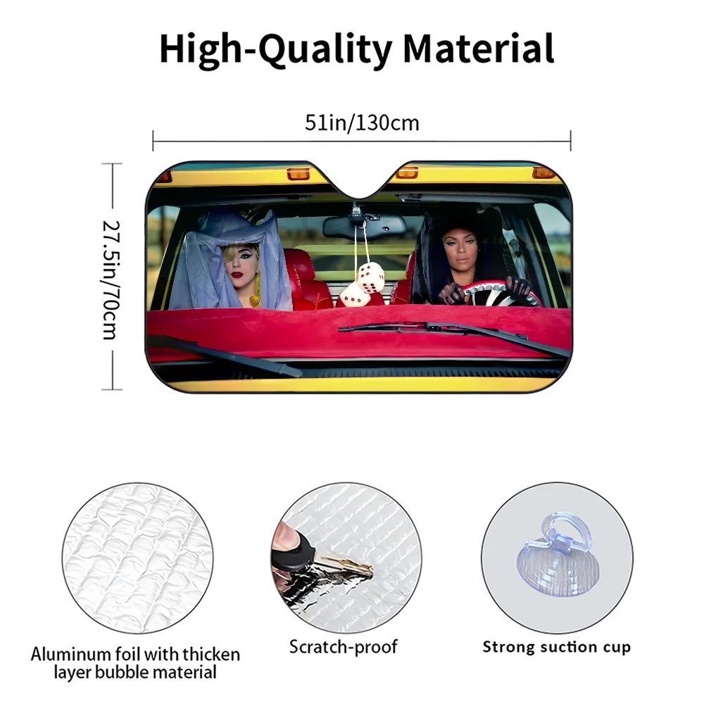 Ld ga Telephone Car SunShade Heat-insulating Aluminum Film Windshield Sunshades UV Rays Blocks Car Sun Visor Protector