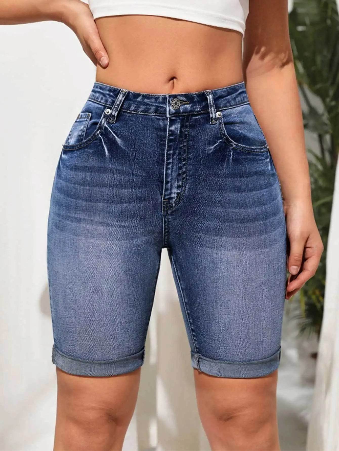 Summer High Waist Curled Shorts - P12 Hub Europe