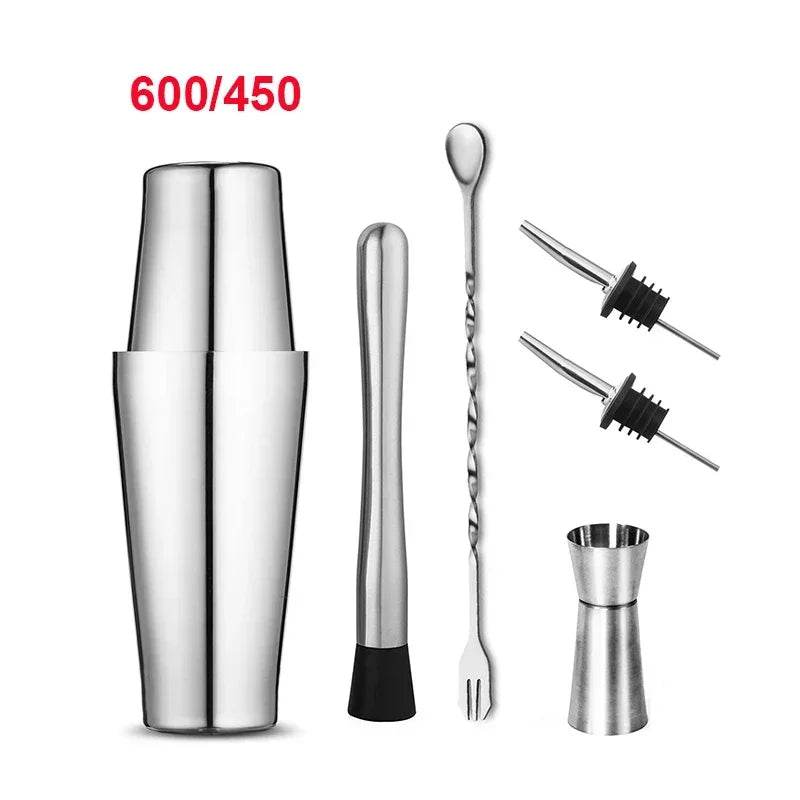 UPORS Stainless Steel Cocktail Shaker Mixer Wine Martini Boston Shaker For Bartender Drink Party Bar Tools 550ML/750ML - P12 Hub Europe