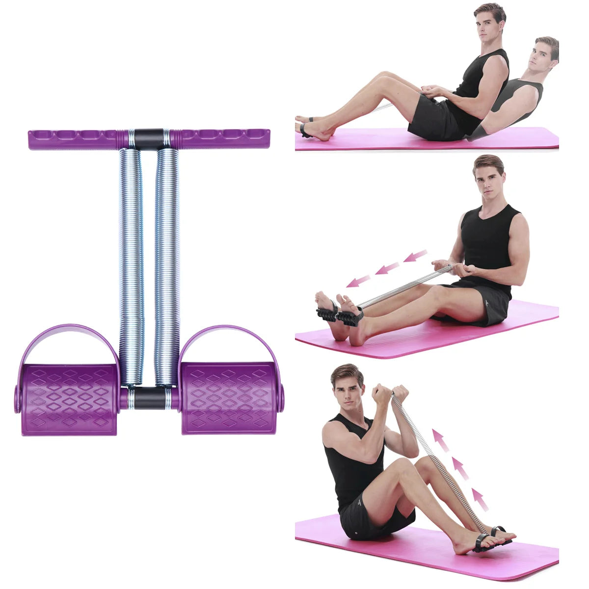 Portable Fitness Pedal Ergonomic Handles Premium Steel Pull Rope Stretch Board Resistance Bands Leg Pull Pedal Home