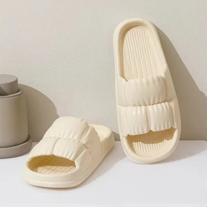 Flower indoor home slippers summer simple anti slip men's and women's lightweight EVA spring cool slippers soft bottom bathroom