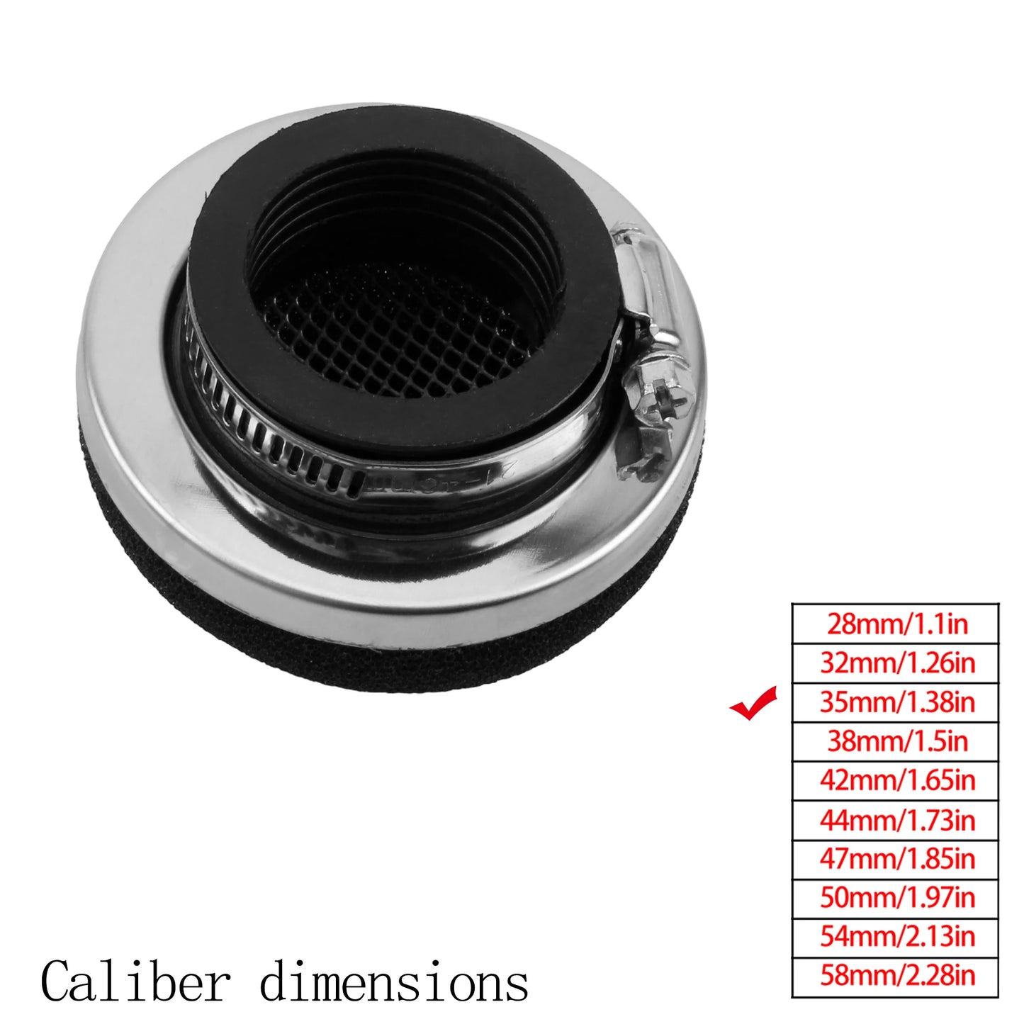 Motorcycle Air Filter Cleaner Air Filter 2 Stroke Engine Dirt Pit Bike Scooter 28/32/35/38/42/45/50/54/58MM Moto Parts