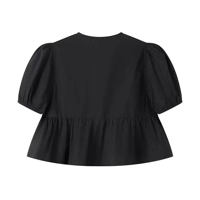 Women's Ruffle Puff Blouse - P12 Hub Europe