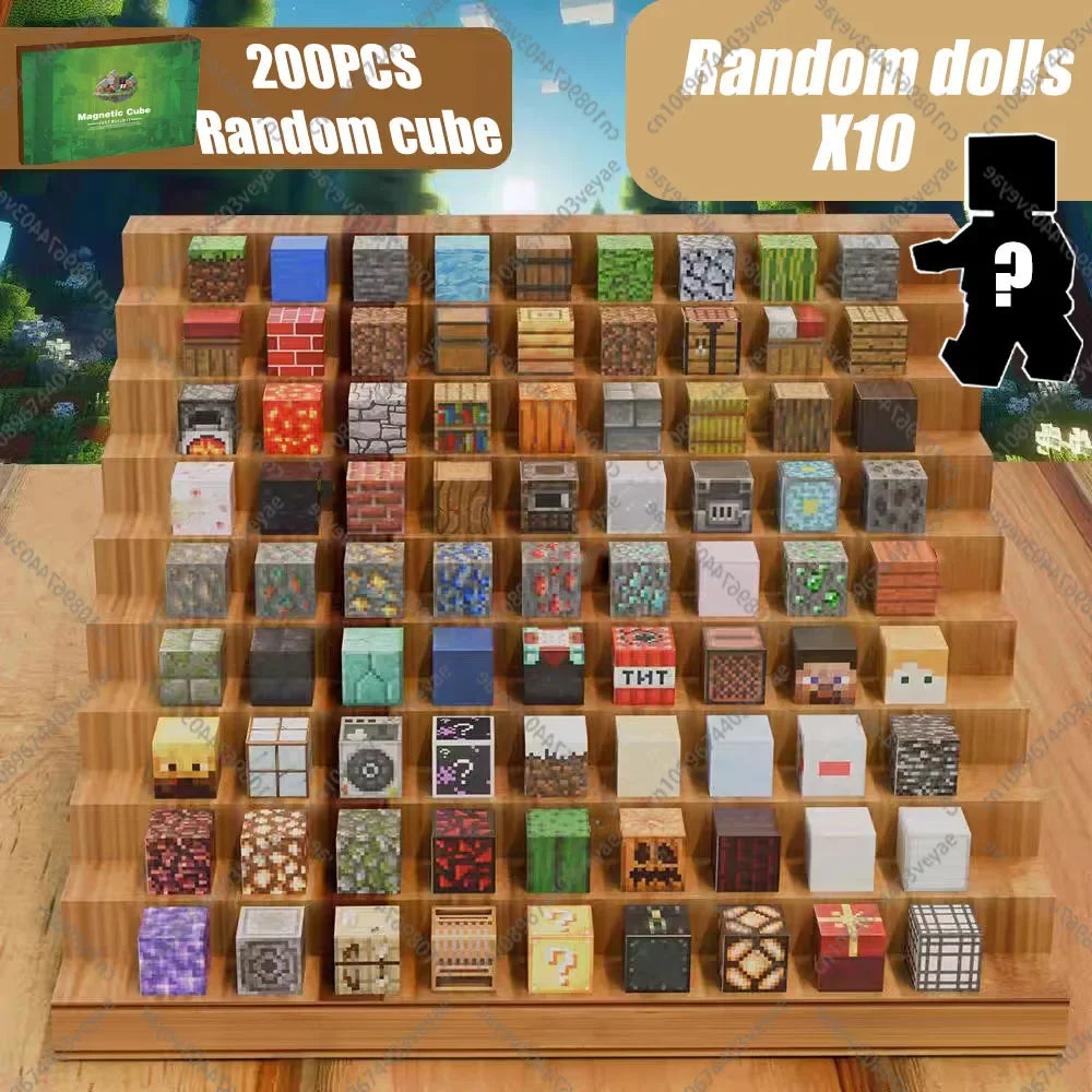 Magnetic Building Blocks Toys Build Mine World Magnet Cube Set for Kids 3+ DIY Models Children STEM Sensory Toys Holiday Gift