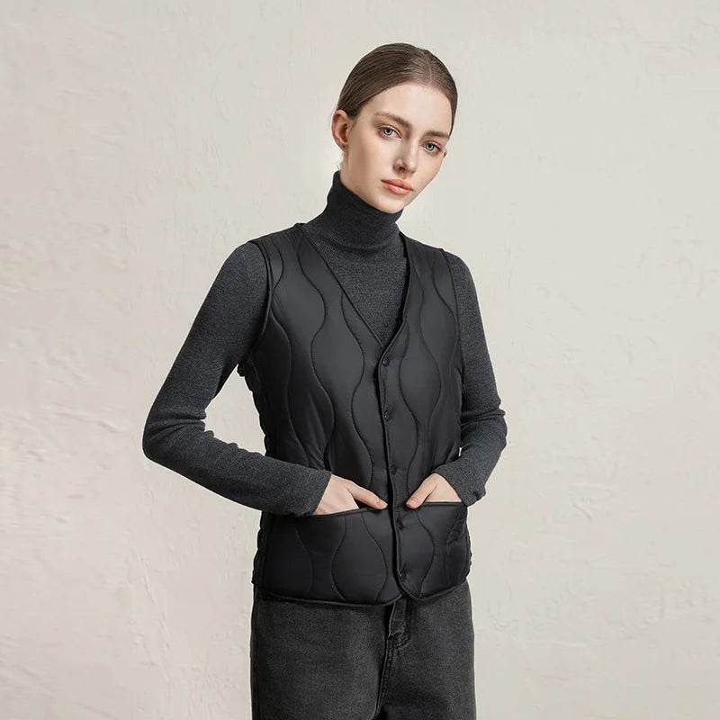 Women's Lightweight Down Vest - P12 Hub Europe