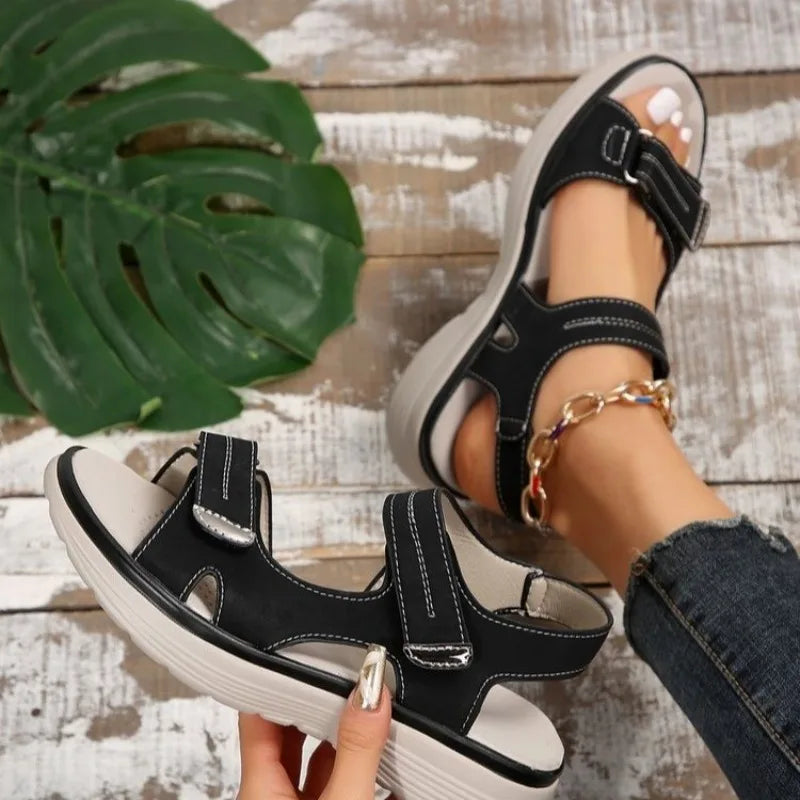 Summer Wedge Sandals for Women 2025 New Fashion Non Slip Beach Shoes Woman Lightweight Casual Platform Plus Size Sandals Women