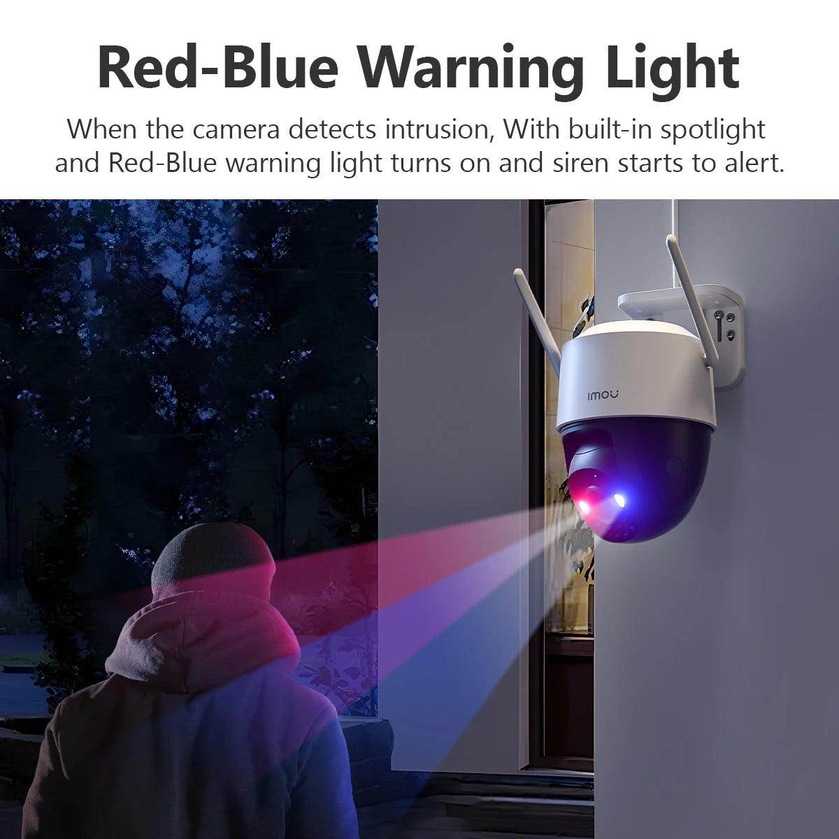 Outdoor PTZ Camera 5MP 4G Red-Blue Light, AI Detect - P12 Hub Europe
