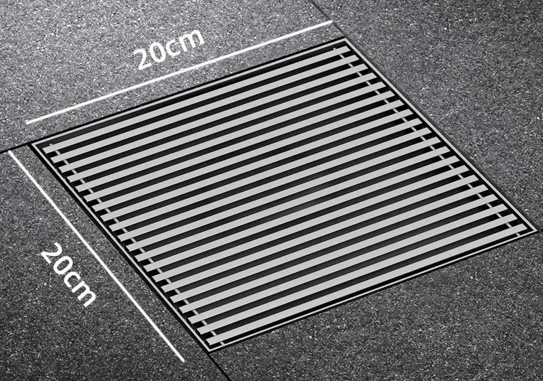 Large Floor Drain 304 Stainless Steel 12/15/20cm Square Linear Bathroom Floor Drains Outdoor Courtyard Large Diameter Drain