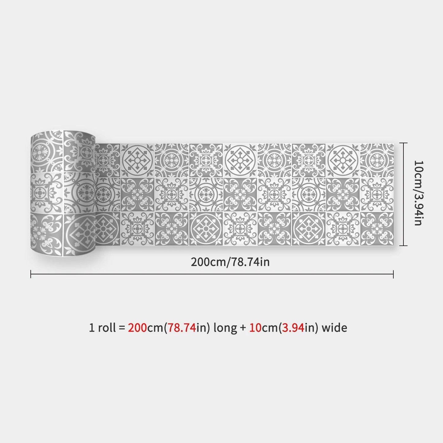 41 Styles Baseboard Stickers Waterproof Peel & Stick Waistline Wall Sticker Floor Border Sticker For Kitchen Bathroom 10x200cm - P12 Hub Europe