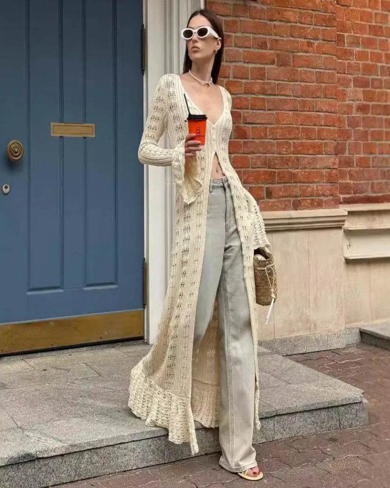 See-Through Knit Cardigan Dress - P12 Hub Europe
