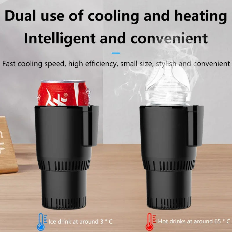 Car Heating Cooling Cup 12V and 24V 36W 2-in-1 Car Office Cup Warmer Cooler Smart Cup Mug Holder Beverage Drink Refrigerator