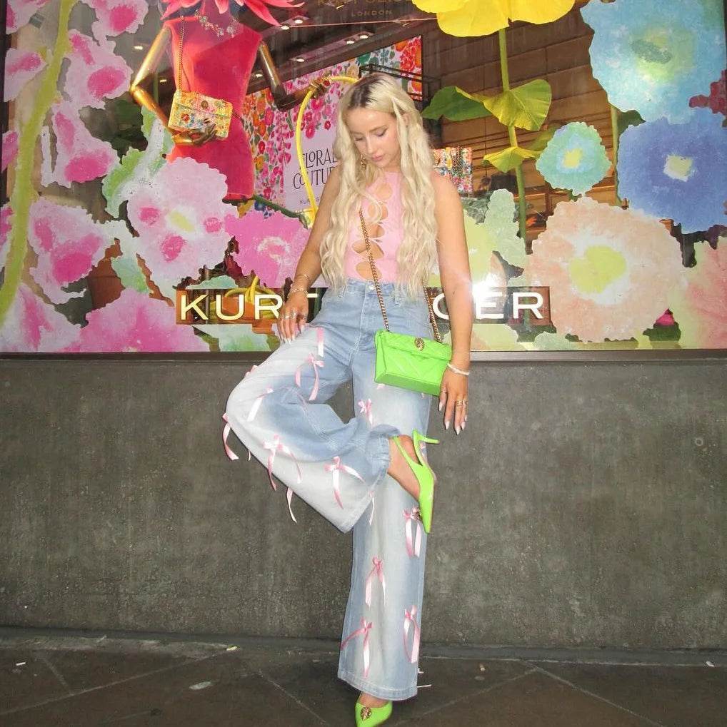 Sweet Bow Denim Jeans - P12 Hub Europe
