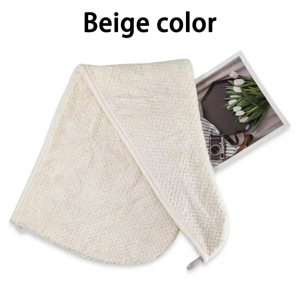 Women's dry hair towels are household items used for wiping hair, including thick and highly absorbent headscarves, quick drying - P12 Hub Europe