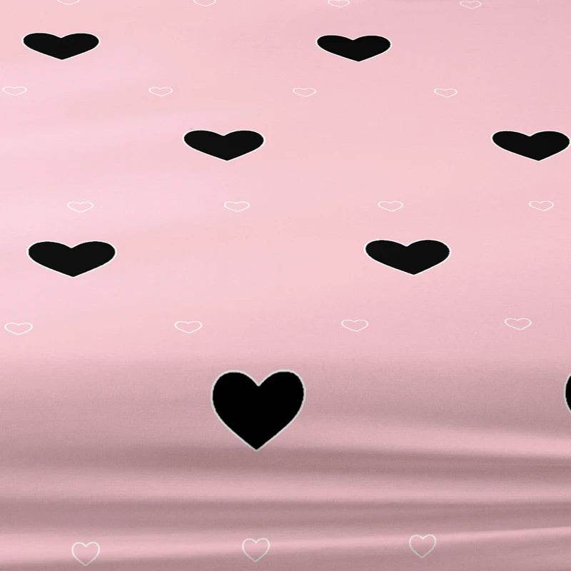 1 Piece of Heart Inspired Rhinoceros Powder Pattern Frosted Bedsheet, Bedroom Printed Bedspread, Bedding (Excluding Pillowcases) - P12 Hub Europe