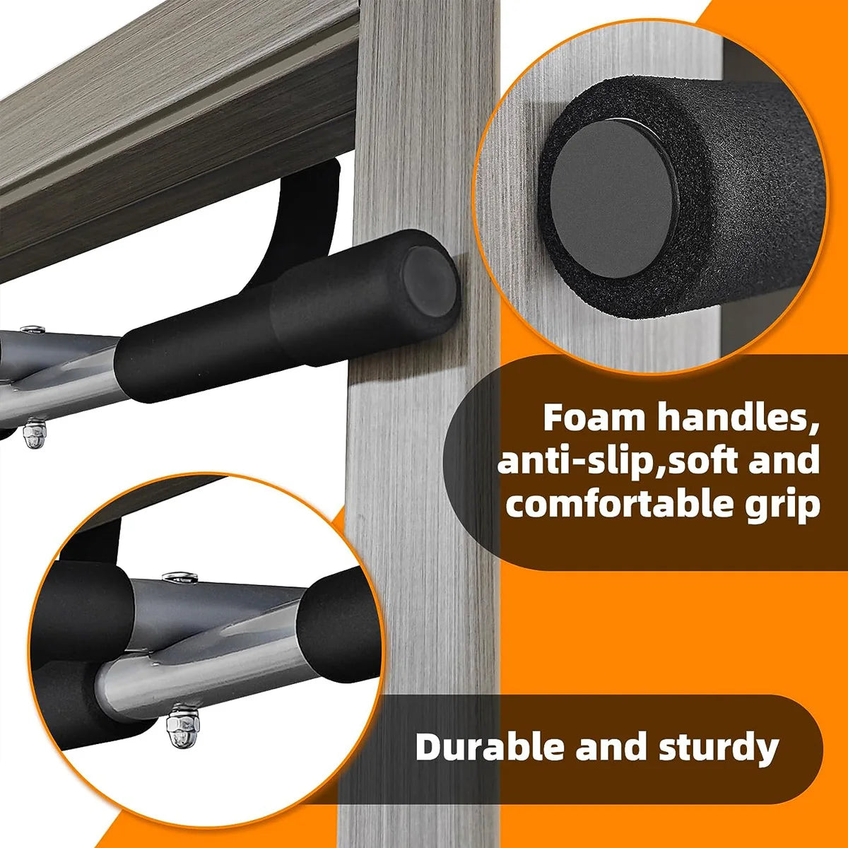 1pcs Horizontal Bar Pull-up Indoor Device Fitness Equipment Sports Training Punch-Free Parallel Bars Door Frame Pull-Up Bar