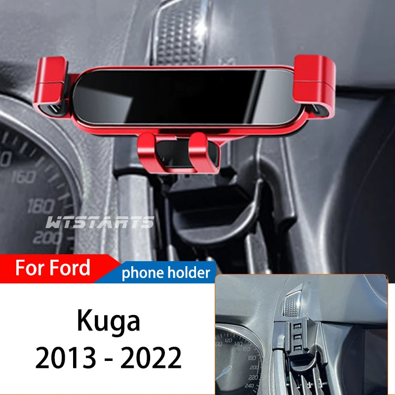 Car Phone Holder For Ford Kuga 2013-2022 GPS Special Gravity Navigation Mobile Bracket Rotating Mount Bracket Accessories