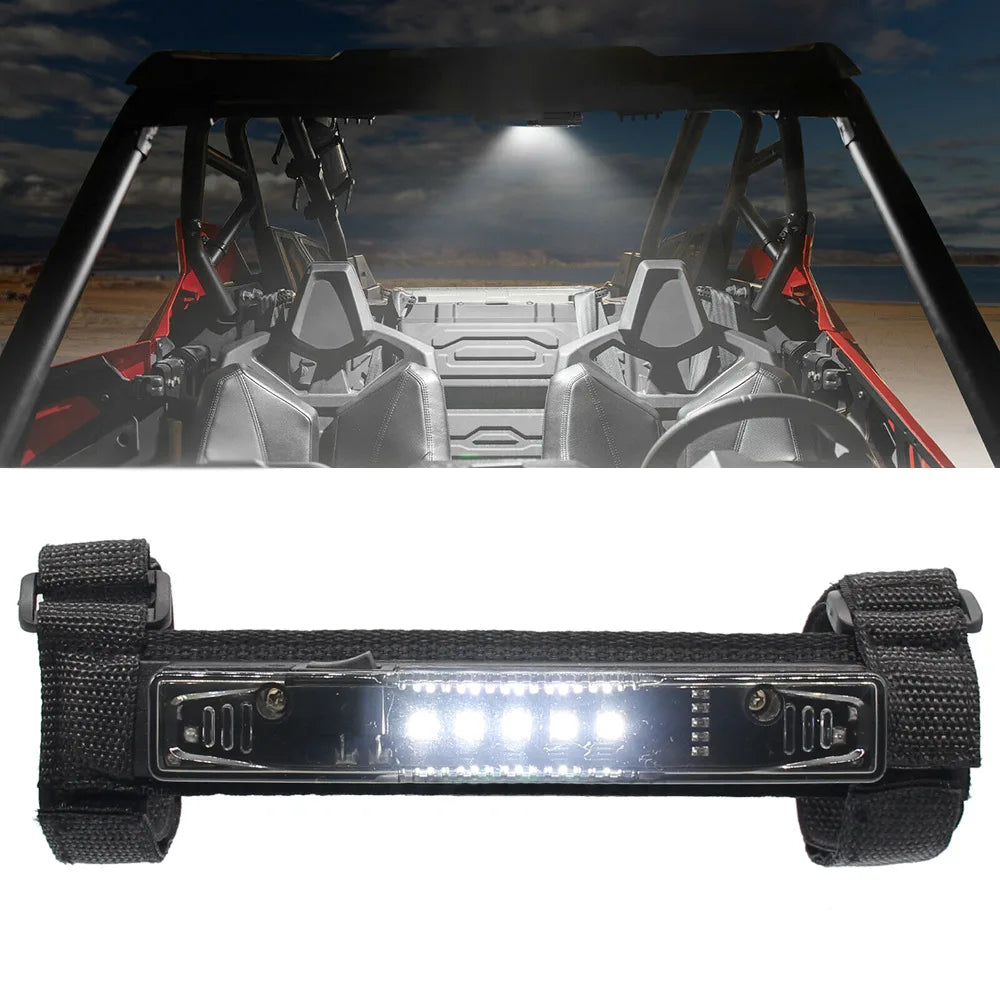 UTV ATV Interior Light Universal Roll Bar Mount LED Light Roof Top Lamp for Polaris RZR Can-Am X3 Maverick
