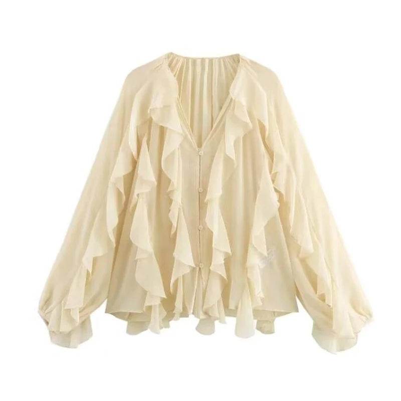 Women's Ruffle Blouse - P12 Hub Europe