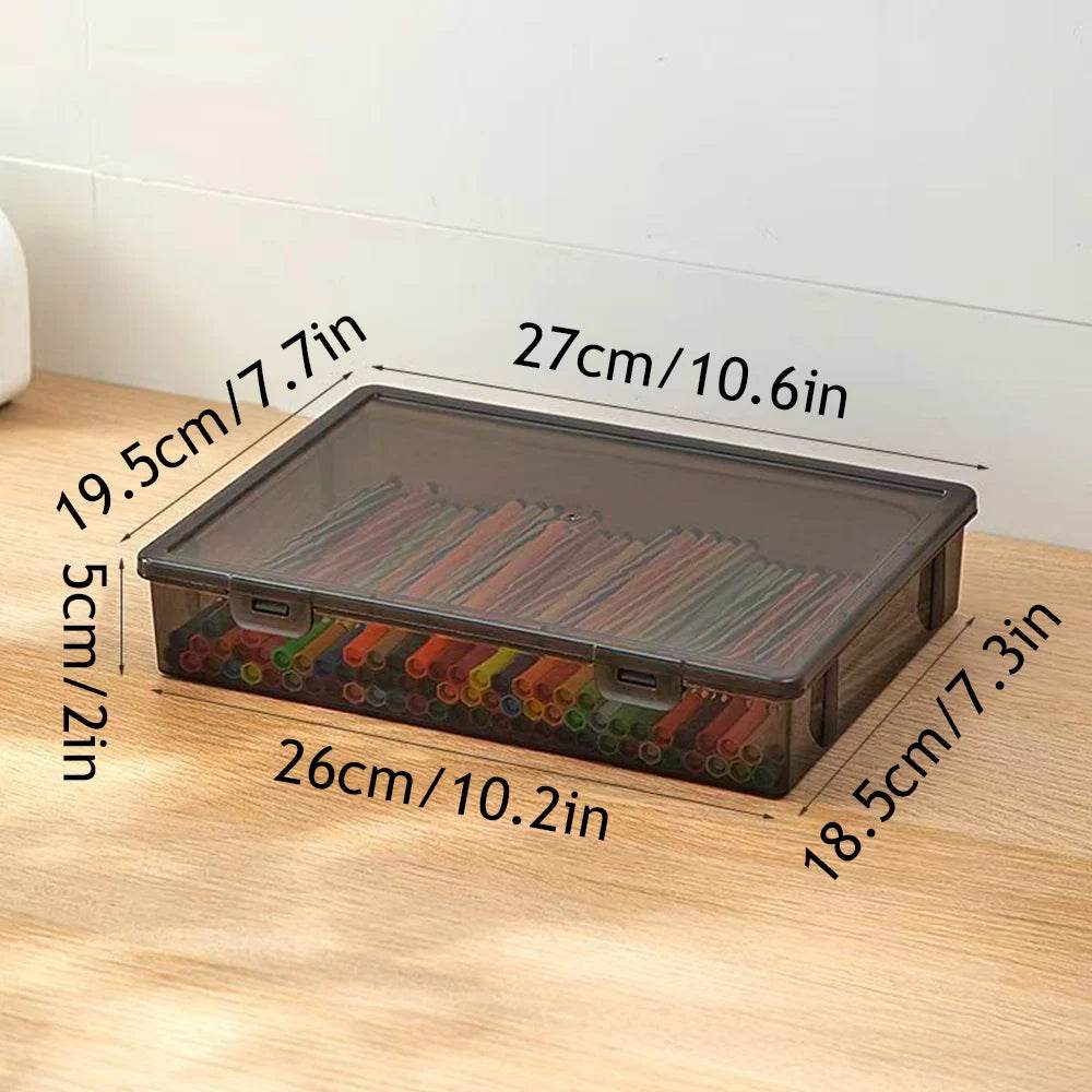 Plastic Document Organizer Organized Clear Square Shape Storage Box Organizing Box Transparent Desktop Document Storage Case - P12 Hub Europe