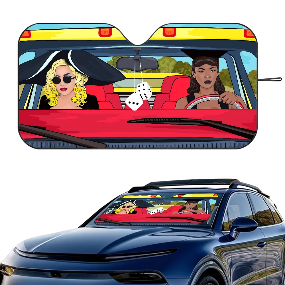 Ld ga Telephone Car SunShade Heat-insulating Aluminum Film Windshield Sunshades UV Rays Blocks Car Sun Visor Protector