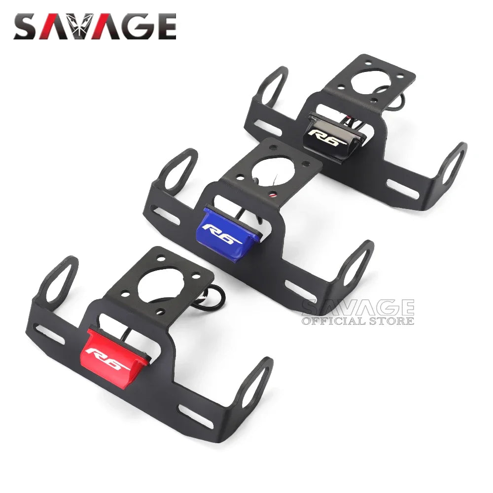 License Plate Holder For YAMAHA YZF R6 2006-2022 YZFR6 18 2020 Motorcycle Tail Frame Bracket LED Number Light Fender Eliminator