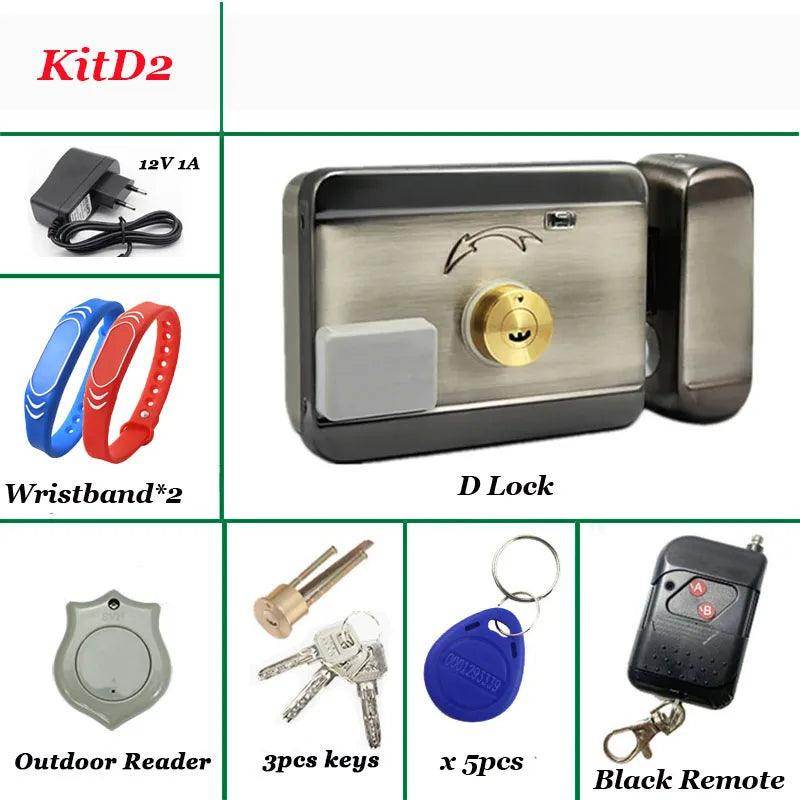 Electric Rim Lock 12V RFID Wristband, eWeLink WiFi, Remote - P12 Hub Europe