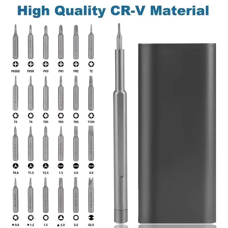 Magnetic Precision Screwdriver Set, 25 In 1 With 24 Piece Mini Pocket Screwdriver Set, Small Repair Set For Mobile Phone PC Came