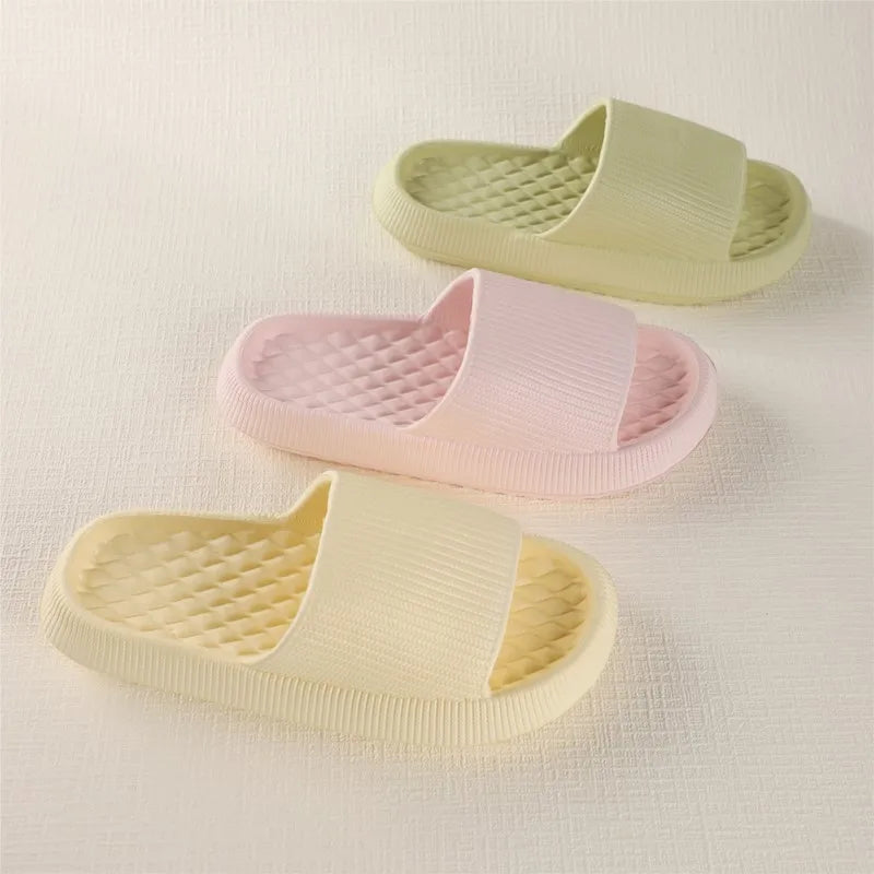 Crestar Women Summer Slippers Indoor Thick Sole Non-slip Bathroom Slides Comfort Soft Sole EVA Sandals Lady Beach Platform Shoes