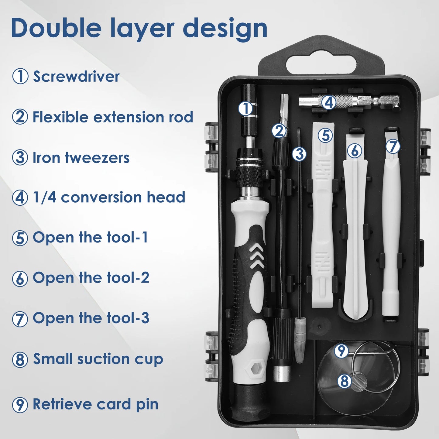 117 in 1 Precision Mechanic Screwdriver Set Mini Tool Set with Torx Triwing Bits Repair Tools for Macbook Laptop PC Xbox Phone