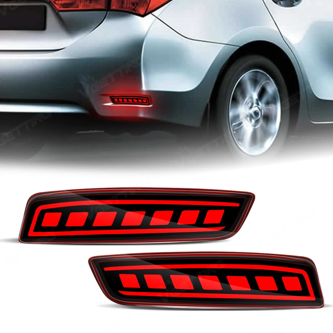 LED Rear Bumper Light Assembly For Toyota Corolla Altis 2014-2018 For Lexus GS250 ES250 Dynamic Turn Signal Rear Tail Brake Lamp